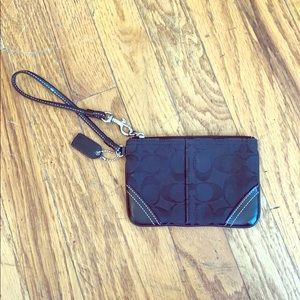 Black Coach Wristlet